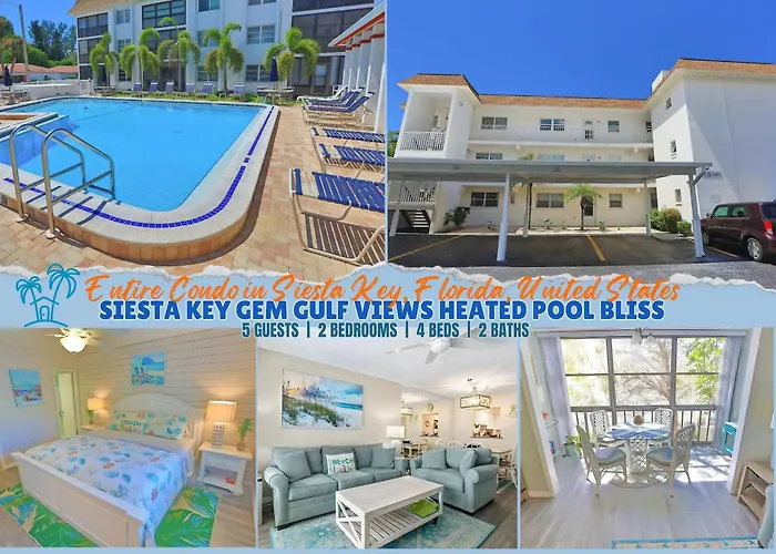 Updated Condo With Pool, Walk To Crescent Beach & Restaurants!